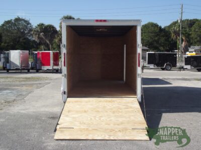 South Georgia Cargo 7x16 TA Trailer - White 030, Ramp, Side Door - Image 6