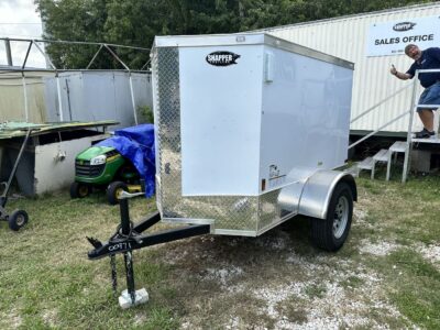 Douglas Trailers 4x6 SA Trailer - White, Rear Swing Door - Image 2