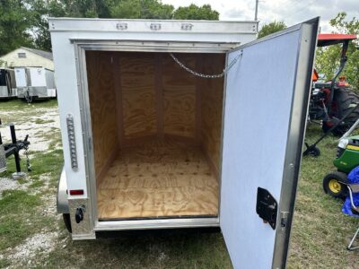 Douglas Trailers 4x6 SA Trailer - White, Rear Swing Door - Image 3