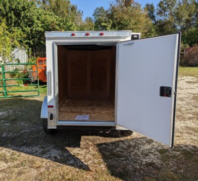 Douglas Trailers 4x8 SA Trailer - Black, Rear Swing Door - Image 5