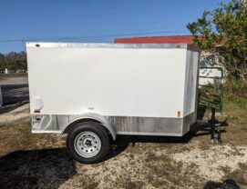 Douglas Trailers 4x8 SA Trailer - Black, Rear Swing Doog