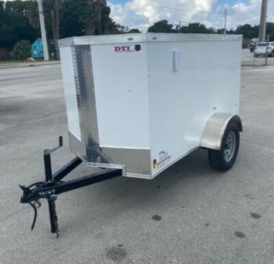 Douglas Trailers 4x8 SA Trailer - Black, Rear Swing Door - Image 2