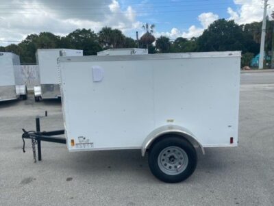 Douglas Trailers 4x8 SA Trailer - Black, Rear Swing Door - Image 3