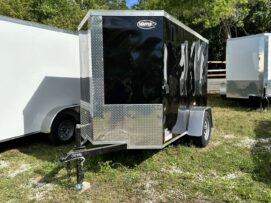 Douglas Trailers 5x8 SA Trailer - Black, Ramp