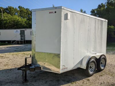 Douglas Trailers 6x10 TA Trailer - White, Ramp, Side Door - Image 2