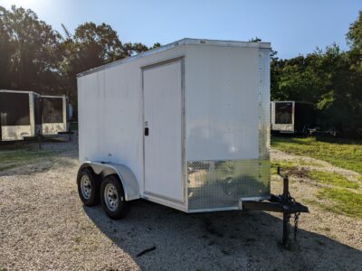 Douglas Trailers 6x10 TA Trailer - White, Ramp, Side Door - Image 9