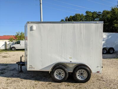 Douglas Trailers 6x10 TA Trailer - White, Ramp, Side Door - Image 3
