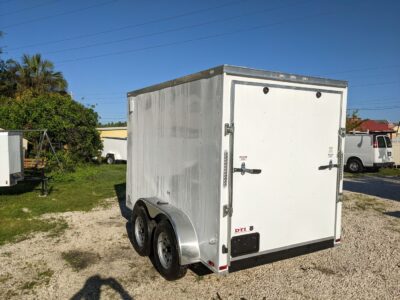 Douglas Trailers 6x10 TA Trailer - White, Ramp, Side Door - Image 4
