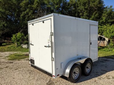 Douglas Trailers 6x10 TA Trailer - White, Ramp, Side Door - Image 7