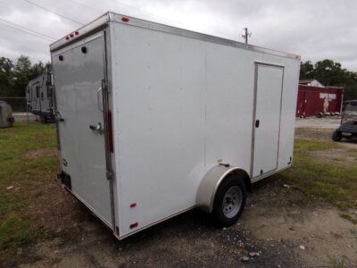 Douglas Trailers 6x14 SA Trailer - White, Ramp, Side Door - Image 3