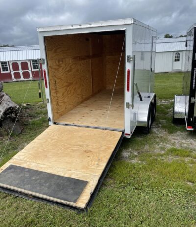 Douglas Trailers 6x14 SA Trailer - White, Ramp, Side Door - Image 9