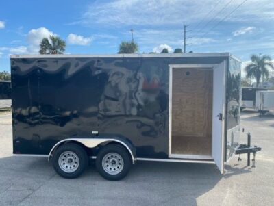 Douglas Trailers 6x14 TA Trailer - Black, Ramp, Side Door - Image 9