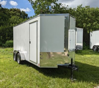 Douglas Trailers 6x14 TA Trailer - White, Ramp, Side Door - Image 9
