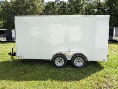 Douglas Trailers 6x14 TA Trailer - White, Ramp, Side Door - Image 3