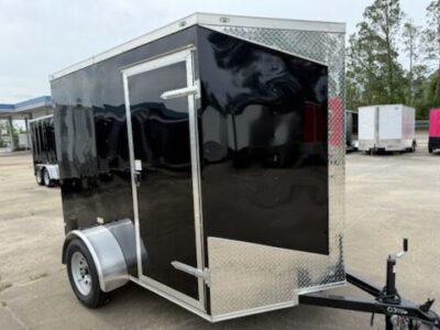 Douglas Trailers 6x8 SA Trailer - Black, Ramp