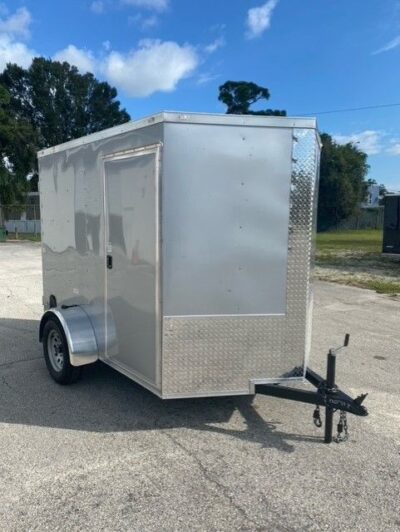 Douglas Trailers 6x8 SA Trailer - White, Ramp