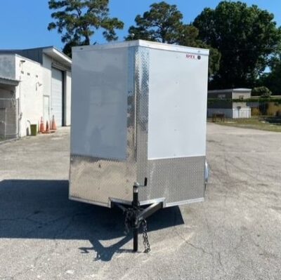 Douglas Trailers 6x8 SA Trailer - White, Ramp, Side Door - Image 10