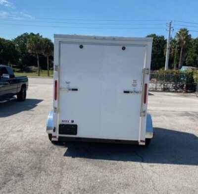 Douglas Trailers 6x8 SA Trailer - White, Ramp, Side Door - Image 5