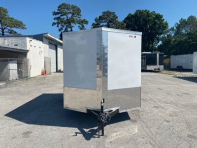 Douglas Trailers 7x10 SA Trailer - White, Ramp, Side Door - Image 10
