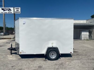 Douglas Trailers 7x10 SA Trailer - White, Ramp, Side Door - Image 3