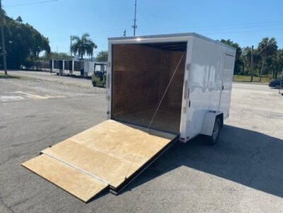 Douglas Trailers 7x10 SA Trailer - White, Ramp, Side Door - Image 7