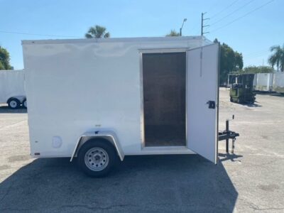 Douglas Trailers 7x10 SA Trailer - White, Ramp, Side Door - Image 8