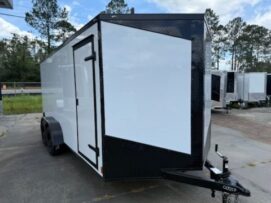 Douglas Trailers  7x16TA2L - Wh, R, RV, Standard 2x4, +3 Height, Blackout Pkg
