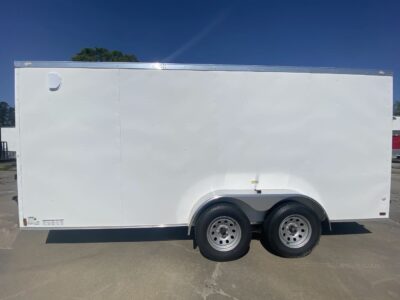 Douglas Trailers 7x16 TA Trailer - White, Ramp, Side Door - Image 3