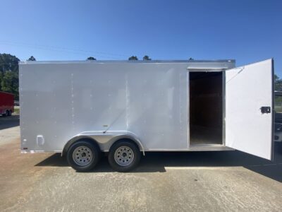 Douglas Trailers 7x16 TA Trailer - White, Ramp, Side Door - Image 8