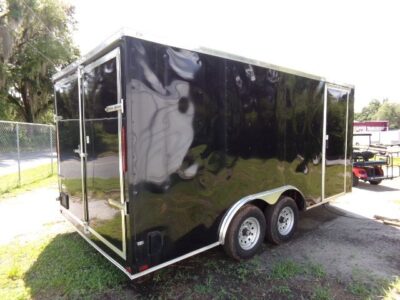 Douglas Trailers 8.5x16 TA Trailer - Black, DD, Side Door - Image 4