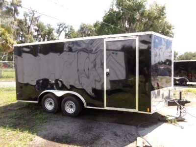 Douglas Trailers 8.5x16 TA Trailer - Black, DD, Side Door - Image 5