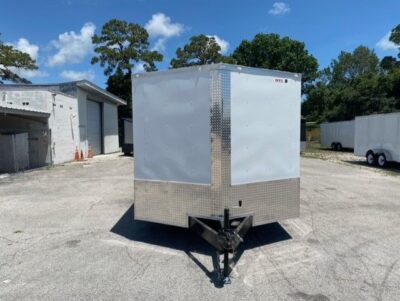 Douglas Trailers 8.5x20 TA Trailer - White, Ramp, Side Door - Image 9