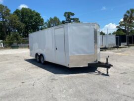 Douglas Trailers 8.5x20 TA Trailer - White, Ramp, Side Door