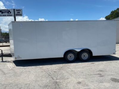 Douglas Trailers 8.5x20 TA Trailer - White, Ramp, Side Door - Image 3
