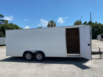 Douglas Trailers 8.5x20 TA Trailer - White, Ramp, Side Door - Image 7