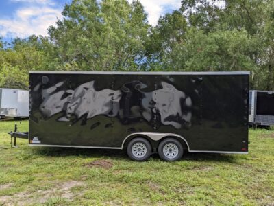 Douglas Trailers 8.5x20 TA Trailer - Black, Ramp, Side Door - Image 8