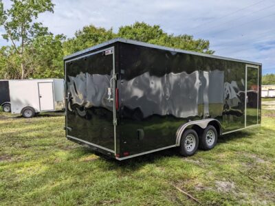 Douglas Trailers 8.5x20 TA Trailer - Black, Ramp, Side Door - Image 4