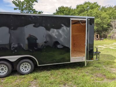 Douglas Trailers 8.5x20 TA Trailer - Black, Ramp, Side Door - Image 2