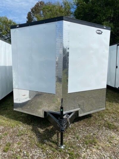 Douglas Trailers 8.5x20 TA Trailer - White, Ramp, Side Door, 6" Extra Height - Image 10