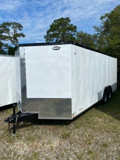Douglas Trailers 8.5x20 TA Trailer - White, Ramp, Side Door, 6" Extra Height - Image 2