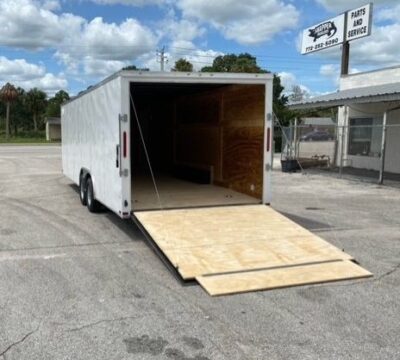 Douglas Trailers 8.5x24 TA Trailer - White, Ramp, Side Door - Image 11