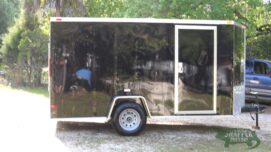 South Georgia Cargo 7x12 SA Trailer - Black, Ramp, Side Door