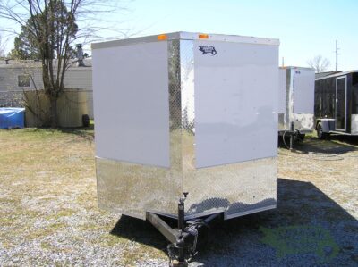 South Georgia Cargo Custom 7x12 SA Trailer - White, Ramp, Side Door, Side Vents, Stabilizer Jacks, D-Rings - Image 13