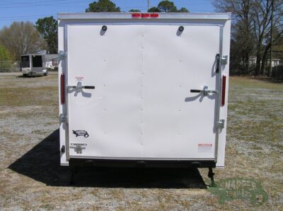 South Georgia Cargo Custom 7x12 SA Trailer - White, Ramp, Side Door, Side Vents, Stabilizer Jacks, D-Rings - Image 7