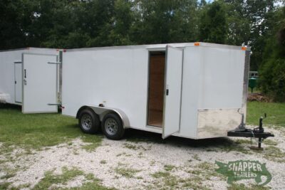 South Georgia Cargo 7x14 TA Trailer - White, Double Doors, Side Door - Image 6