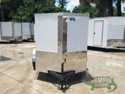 Quality Cargo 5x8 SA Trailer - White, Double Barn Doors - Image 14