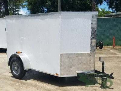 Quality Cargo 5x8 SA Trailer - White, Double Barn Doors - Image 13
