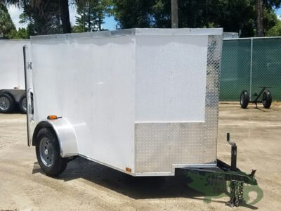 Quality Cargo 5x8 SA Trailer - White, Double Barn Doors - Image 12
