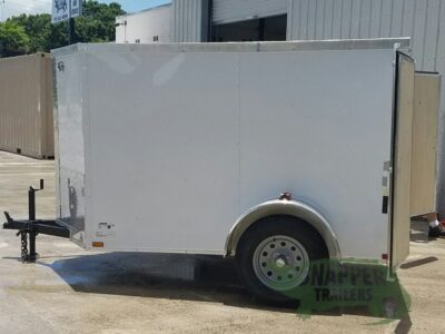 Quality Cargo 5x8 SA Trailer - White, Double Barn Doors - Image 2