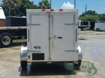 Quality Cargo 5x8 SA Trailer - White, Double Barn Doors - Image 7